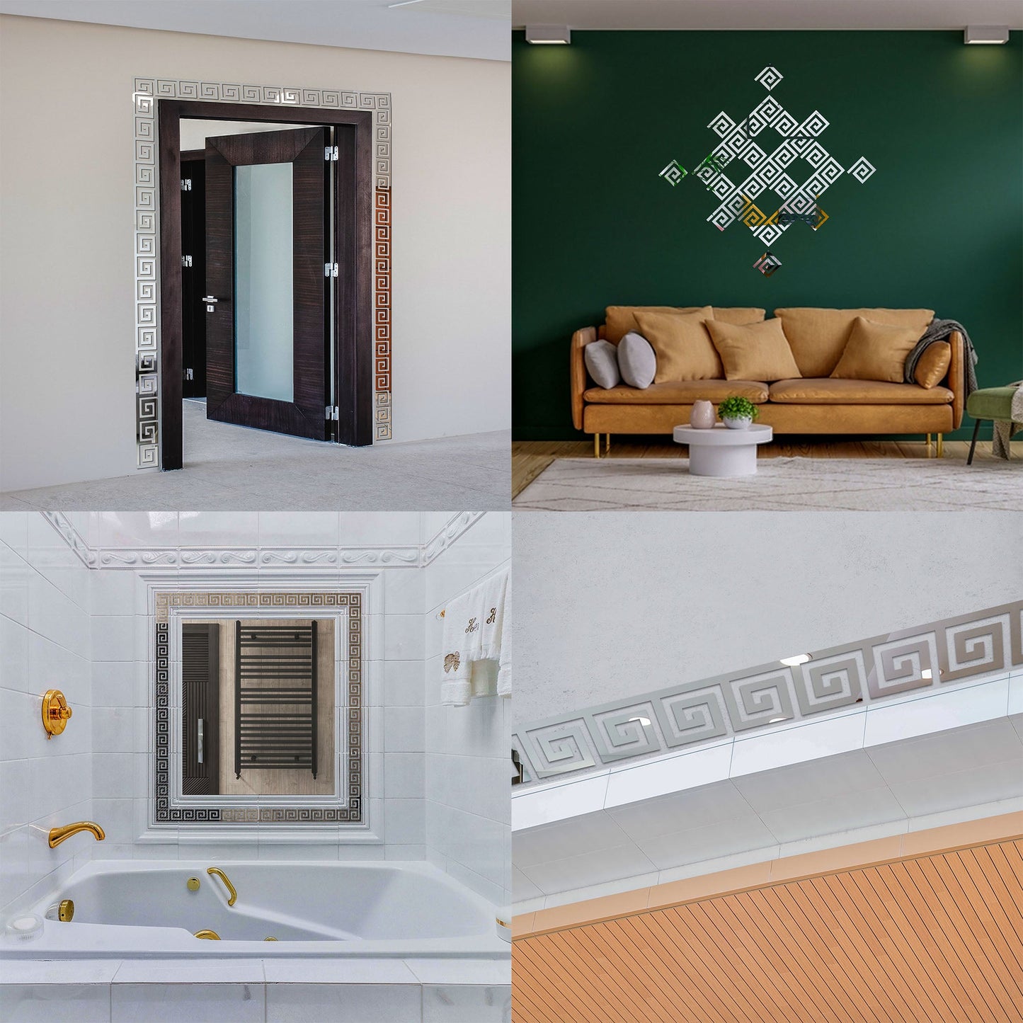 Border Greek Mirror Wall Sticker