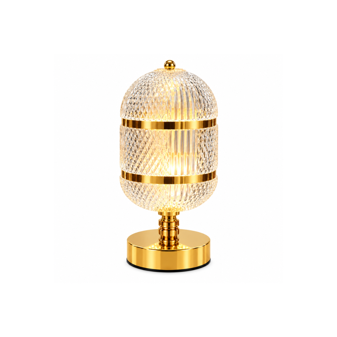 Crystal LED Table Lamp  Gold Capsule