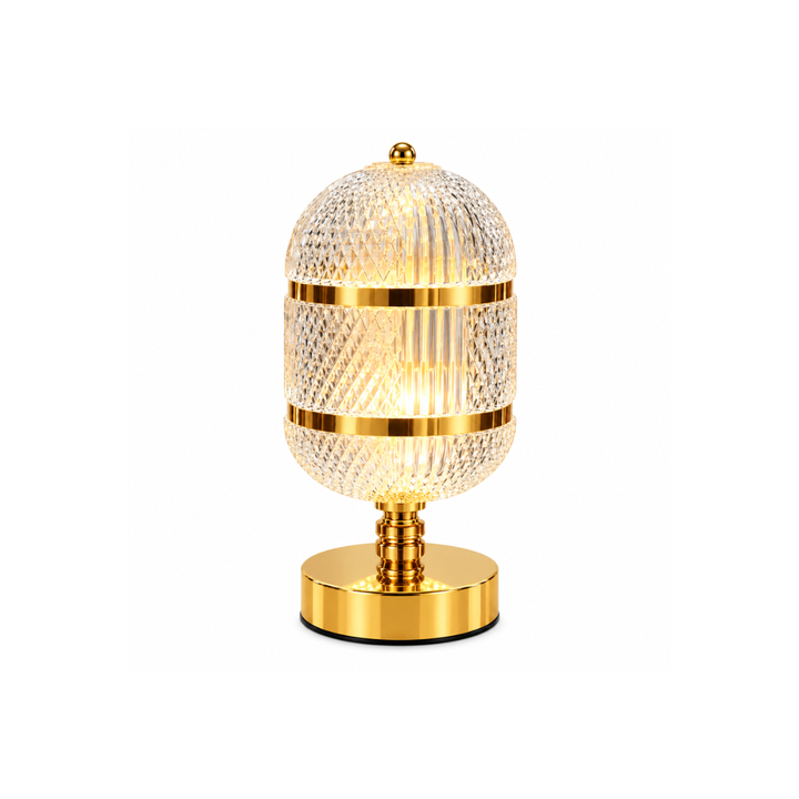 Crystal LED Table Lamp  Gold Capsule
