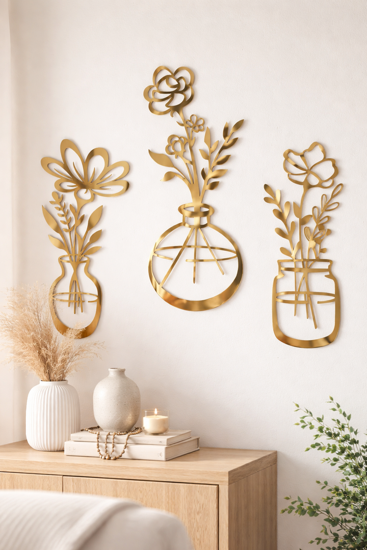 Flower Wall Sticker Acrylic Mirror Wall Decals