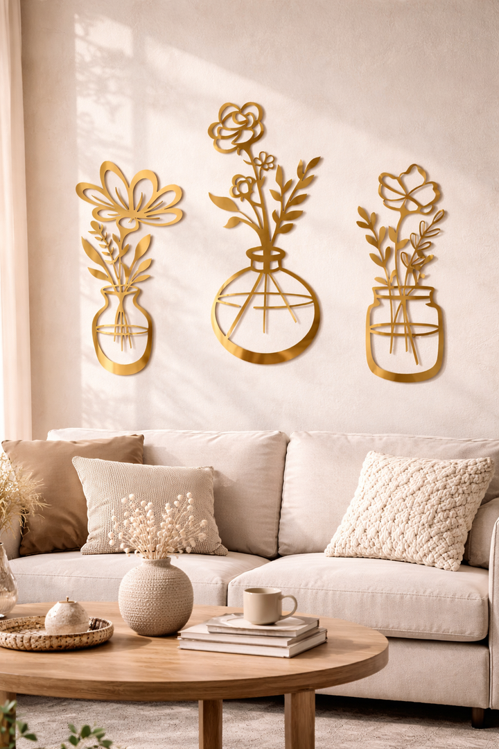 Flower Wall Sticker Acrylic Mirror Wall Decals