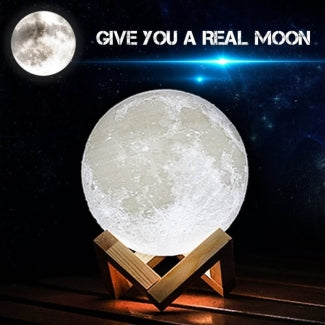 Led Moon Lamp Night Light 3D - Small Decorative Night Light for Home and Office