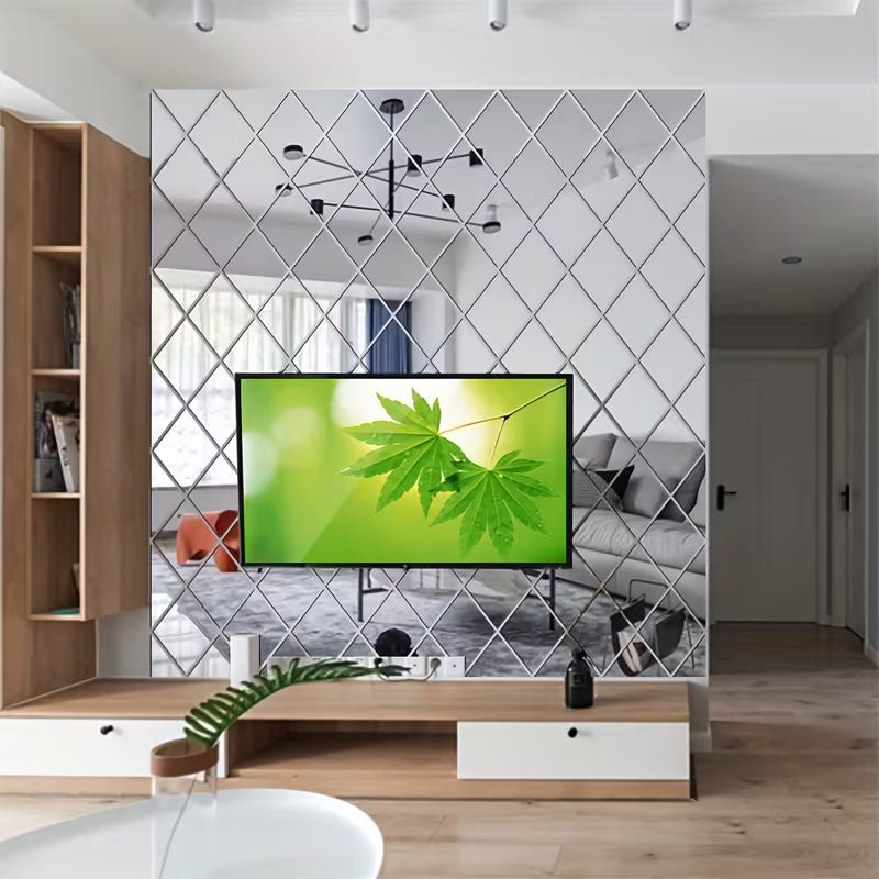 3D Ploygon Acrylic Mirror Wall Sticker *