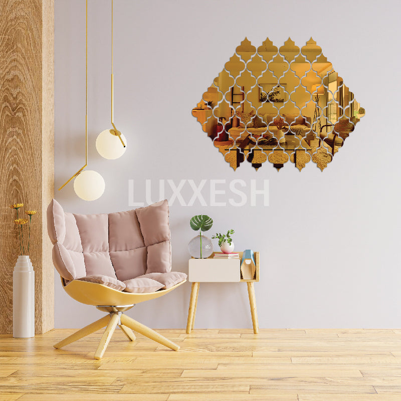 Acrylic Diamond Border Mirror Wall Decor
