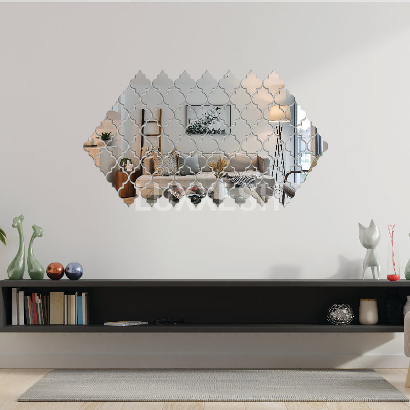 Acrylic Diamond Border Mirror Wall Decor