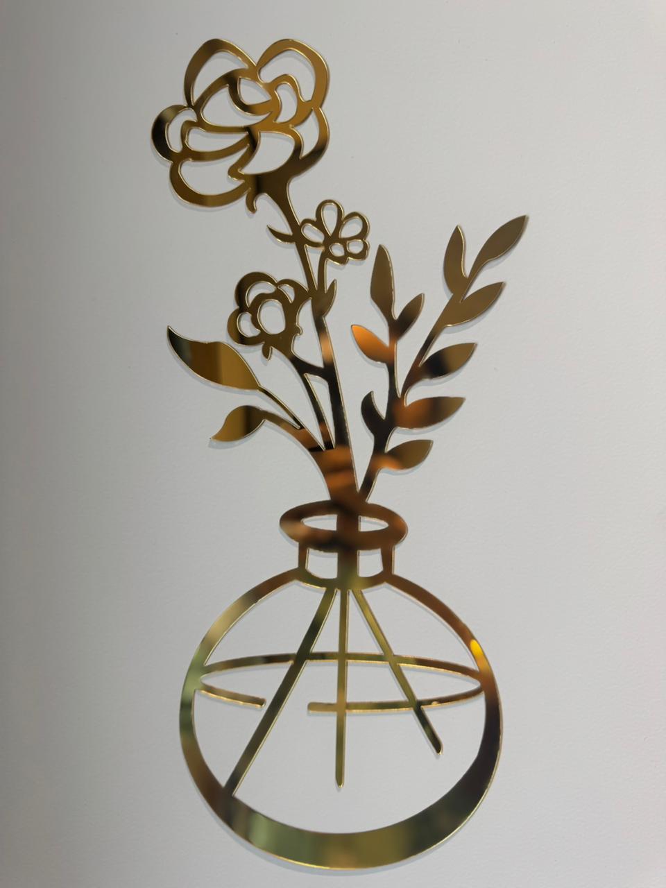 Flower Wall Sticker Acrylic Mirror Wall Decals