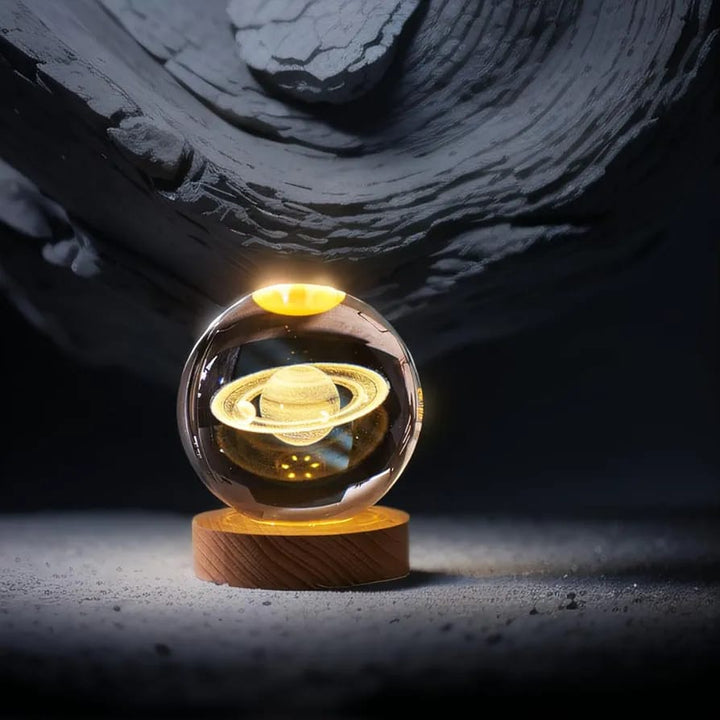 3D planet crystal Ball Lamp