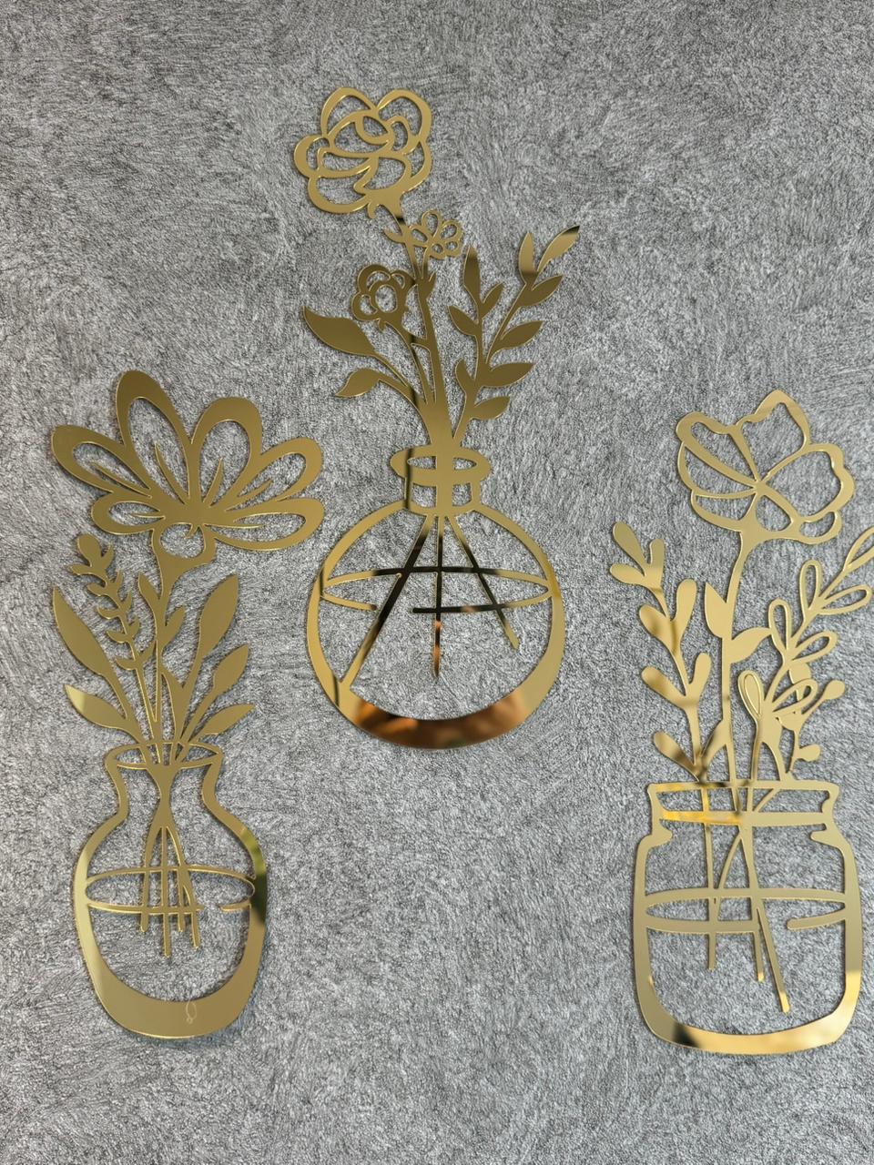 Flower Wall Sticker Acrylic Mirror Wall Decals