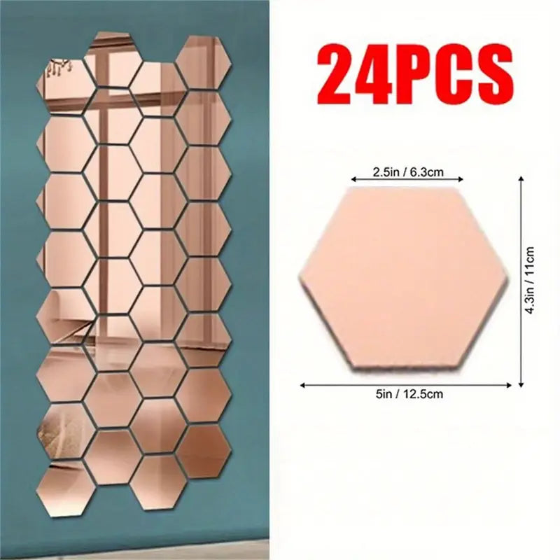 Hexagonal 3D Mirror Tiles