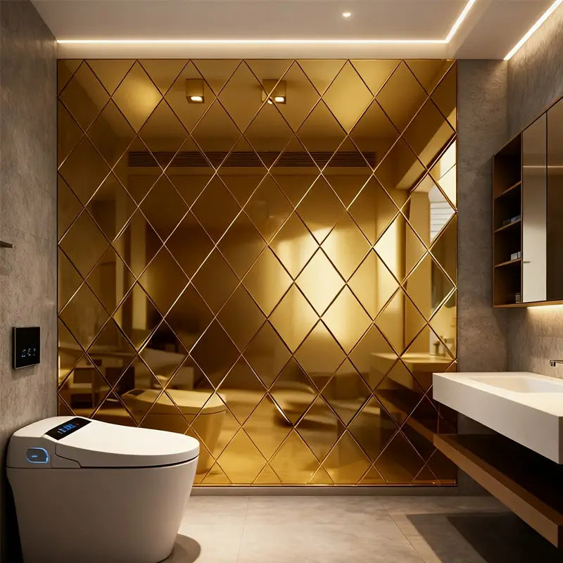 3D Ploygon Acrylic Mirror Wall Sticker