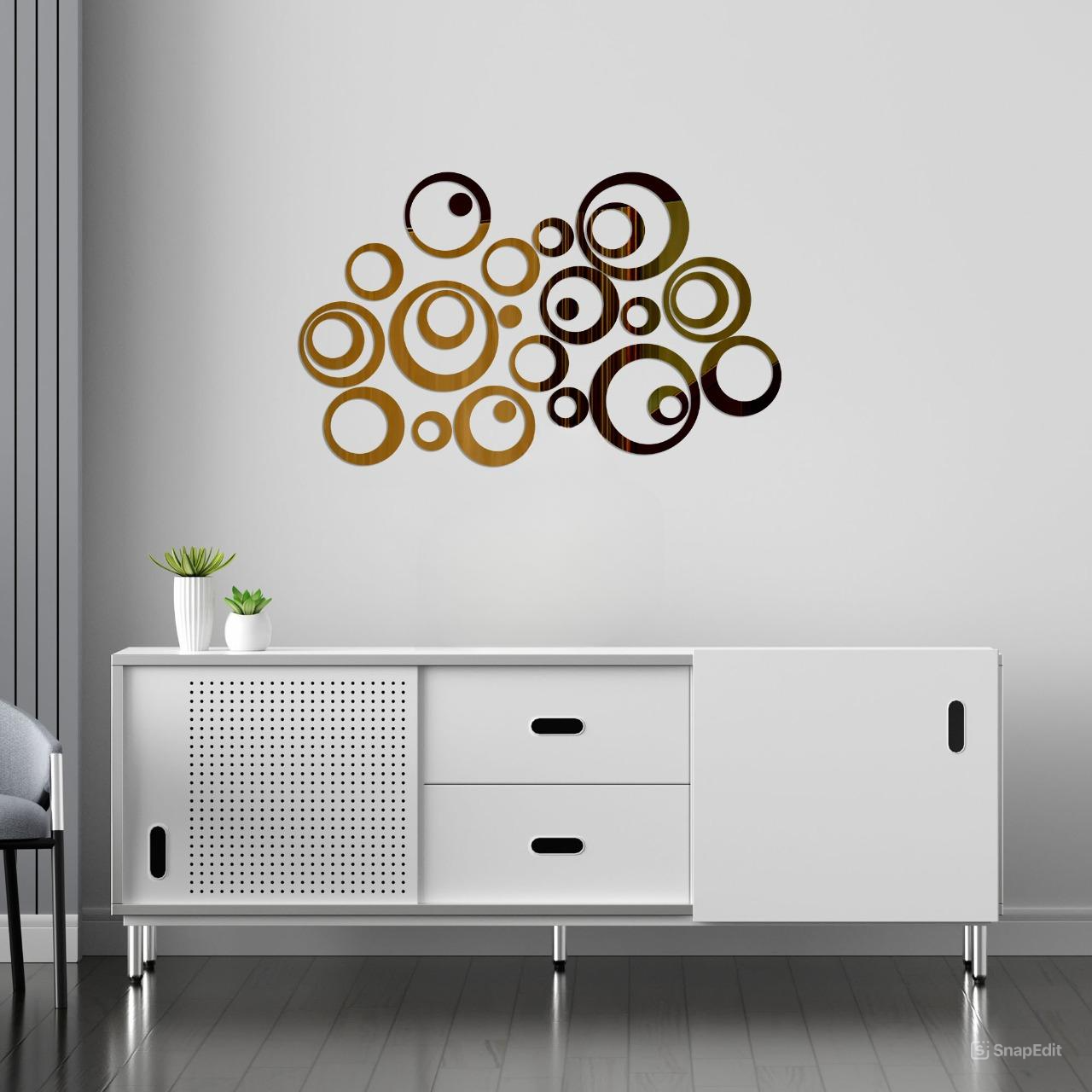 Acrylic Circle Ring Mirror Wall Decor