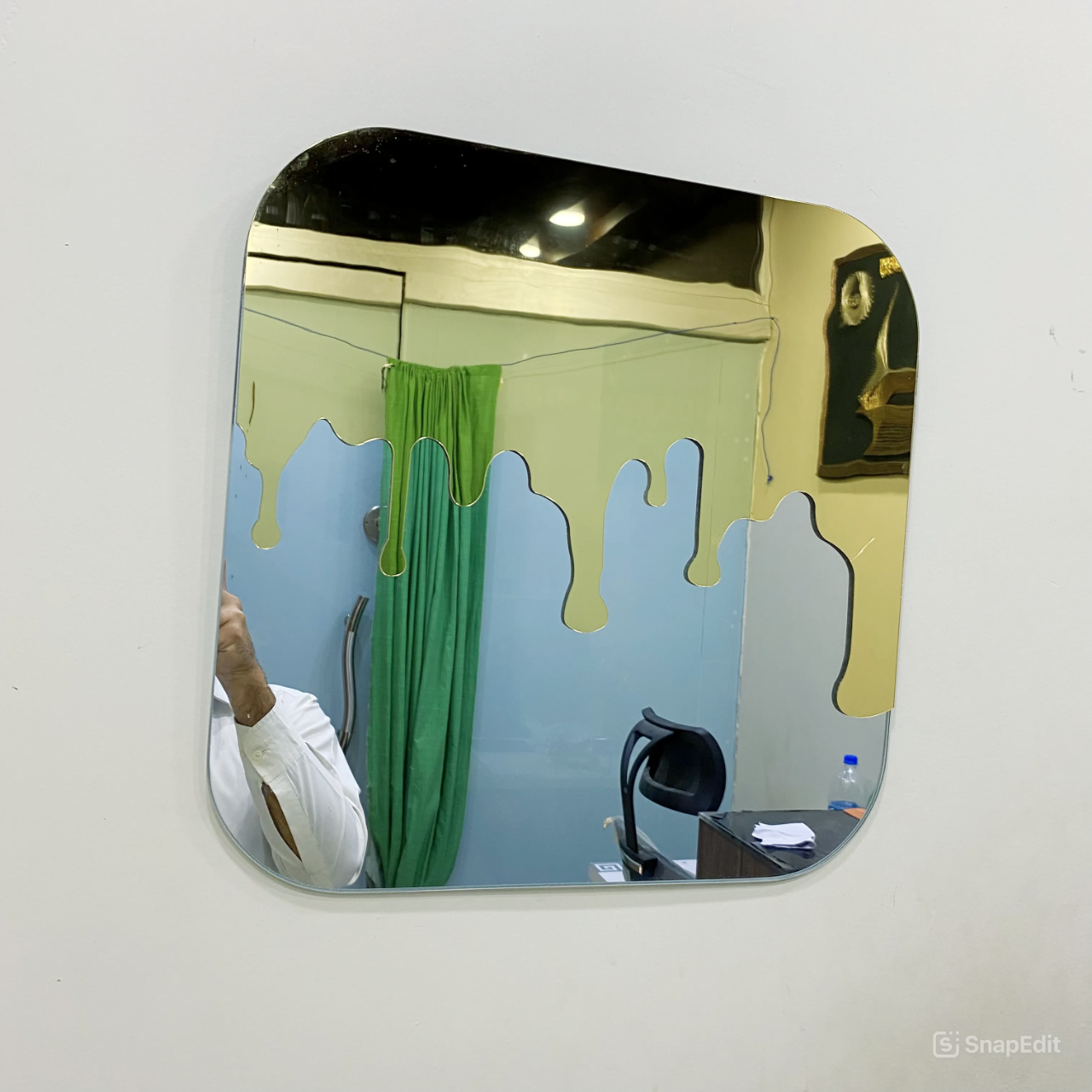 Modern Gold Drip Mirror Wall & Home Decor